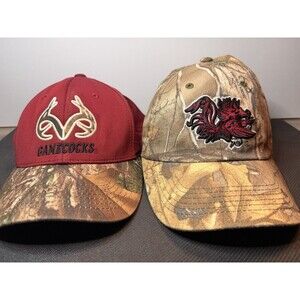 TWO Realtree SC Gamecocks T.O.W Hats Size Large Fitted Camo